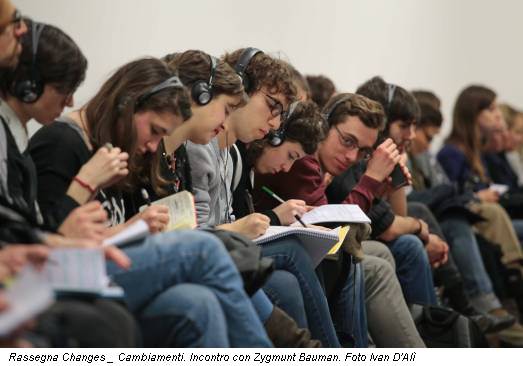 Rassegna Changes _ Cambiamenti. Incontro con Zygmunt Bauman. Foto Ivan D'Alì