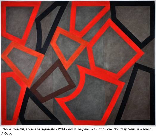 David Tremlett, Form and rhythm #8 - 2014 - pastel on paper - 122x150 cm, Courtesy Galleria Alfonso Artiaco