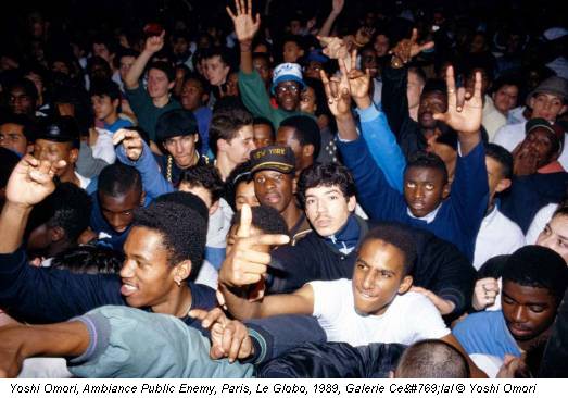 Yoshi Omori, Ambiance Public Enemy, Paris, Le Globo, 1989, Galerie Célal &copy; Yoshi Omori