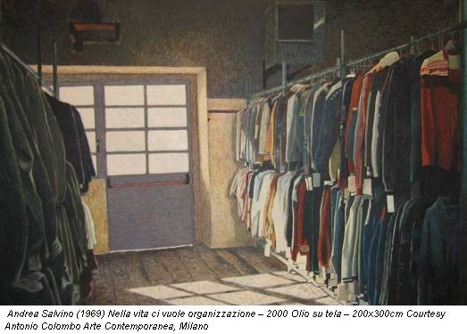 Andrea Salvino (1969) Nella vita ci vuole organizzazione – 2000 Olio su tela – 200x300cm Courtesy Antonio Colombo Arte Contemporanea, Milano