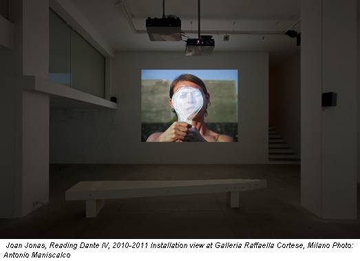Joan Jonas, Reading Dante IV, 2010-2011 Installation view at Galleria Raffaella Cortese, Milano Photo: Antonio Maniscalco