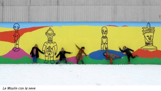 Le Moulin con la neve