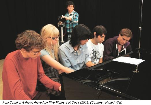 Koki Tanaka, A Piano Played by Five Pianists at Once (2012) (Courtesy of the Artist)
