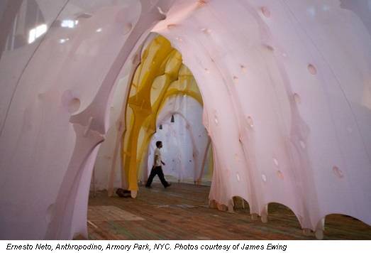 Ernesto Neto, Anthropodino, Armory Park, NYC. Photos courtesy of James Ewing