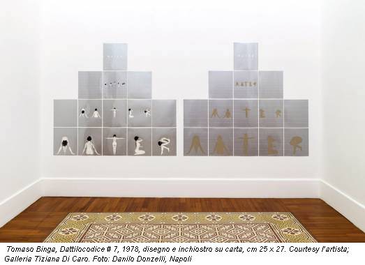 Tomaso Binga, Dattilocodice # 7, 1978, disegno e inchiostro su carta, cm 25 x 27. Courtesy l’artista; Galleria Tiziana Di Caro. Foto: Danilo Donzelli, Napoli