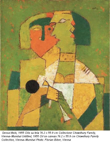 Senza titolo, 1955 Olio su tela 76.2 x 55.9 cm Collezione Chowdhury Family, Vienna–Mumbai Untitled, 1955 Oil on canvas 76.2 x 55.9 cm Chowdhury Family Collection, Vienna–Mumbai Photo: Florian Biber, Vienna