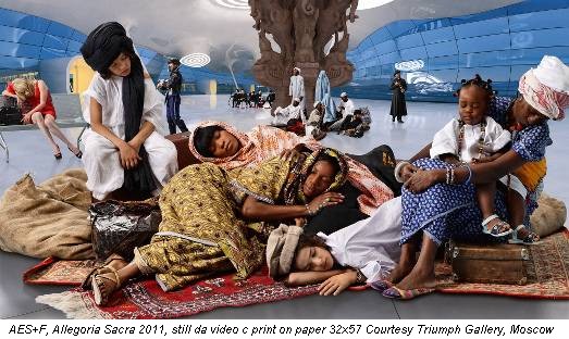 AES+F, Allegoria Sacra 2011, still da video c print on paper 32x57 Courtesy Triumph Gallery, Moscow