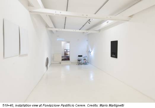 519+40, installation view at Fondazione Pastificio Cerere. Credits: Mario Martignetti