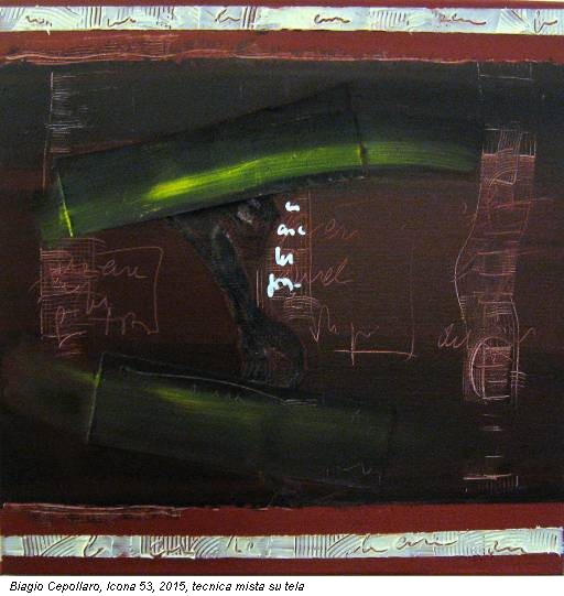 Biagio Cepollaro, Icona 53, 2015, tecnica mista su tela
