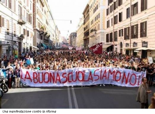 Una manifestazione contro la riforma