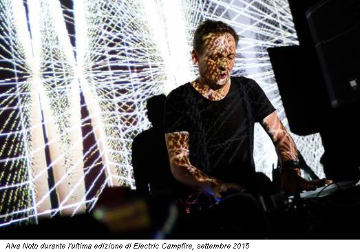 Alva Noto durante l'ultima edizione di Electric Campfire, settembre 2015