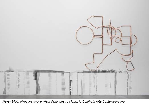 Never 2501, Negative space, vista della mostra Maurizio Caldirola Arte Contemporanea