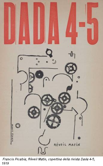 Francis Picabia, Réveil Matin, copertina della rivista Dada 4-5, 1919