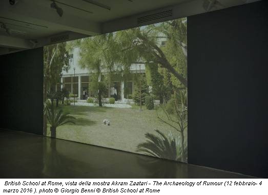 British School at Rome, vista della mostra Akram Zaatari - The Archaeology of Rumour (12 febbraio- 4 marzo 2016 ). photo © Giorgio Benni © British School at Rome