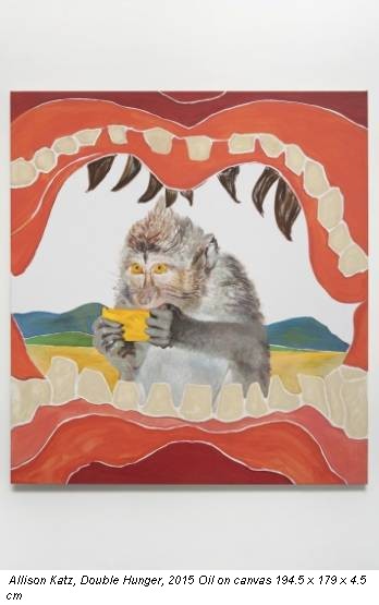 Allison Katz, Double Hunger, 2015 Oil on canvas 194.5 x 179 x 4.5 cm