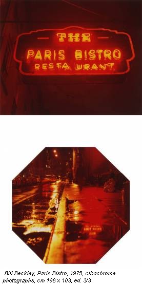 Bill Beckley, Paris Bistro, 1975, cibachrome photographs, cm 198 x 103, ed. 3/3