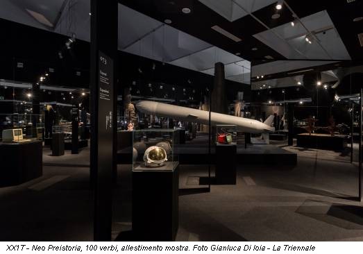 XX1T - Neo Preistoria, 100 verbi, allestimento mostra. Foto Gianluca Di Ioia - La Triennale