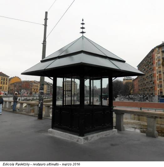 Edicola Radetzky - restauro ultimato - marzo 2016