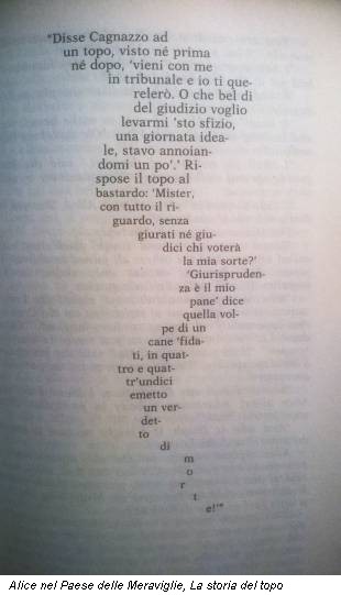 Alice nel Paese delle Meraviglie, La storia del topo