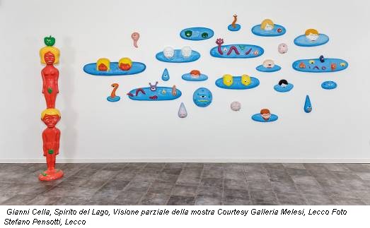 Gianni Cella, Spirito del Lago, Visione parziale della mostra Courtesy Galleria Melesi, Lecco Foto Stefano Pensotti, Lecco