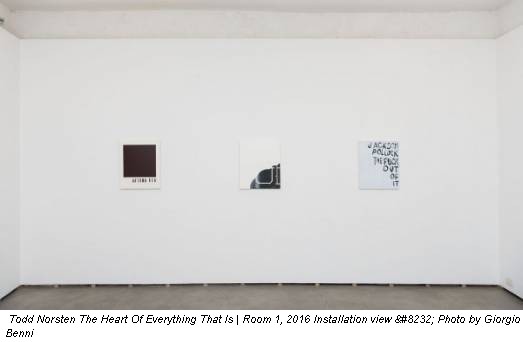 Todd Norsten The Heart Of Everything That Is | Room 1, 2016 Installation view   Photo by Giorgio Benni