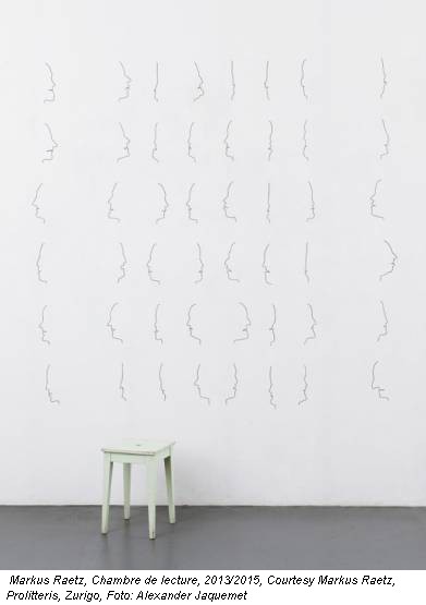 Markus Raetz, Chambre de lecture, 2013/2015, Courtesy Markus Raetz, Prolitteris, Zurigo, Foto: Alexander Jaquemet