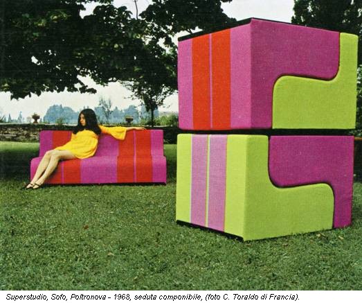 Superstudio, Sofo, Poltronova - 1968, seduta componibile, (foto C. Toraldo di Francia).