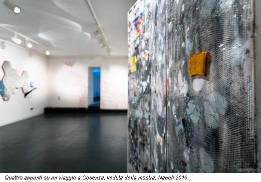 Quattro appunti su un viaggio a Cosenza, veduta della mostra, Napoli 2016