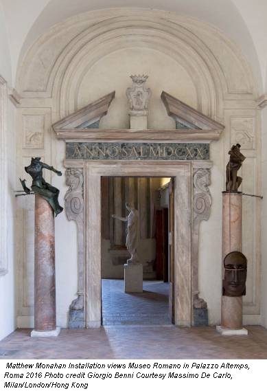 Matthew Monahan Installation views Museo Romano in Palazzo Altemps, Roma 2016 Photo credit Giorgio Benni Courtesy Massimo De Carlo, Milan/London/Hong Kong