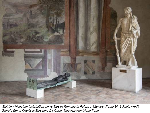 Matthew Monahan Installation views Museo Romano in Palazzo Altemps, Roma 2016 Photo credit Giorgio Benni Courtesy Massimo De Carlo, Milan/London/Hong Kong
