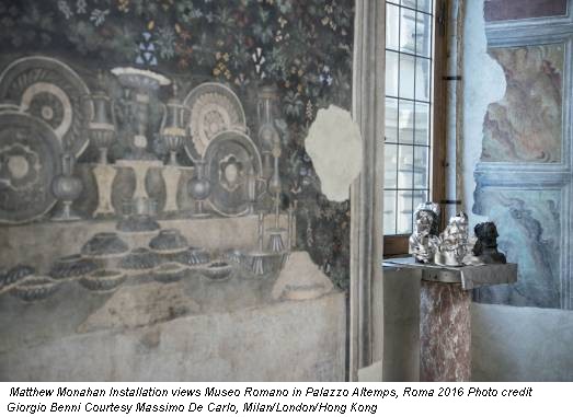 Matthew Monahan Installation views Museo Romano in Palazzo Altemps, Roma 2016 Photo credit Giorgio Benni Courtesy Massimo De Carlo, Milan/London/Hong Kong