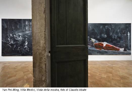 Yan Pei-Ming, Villa Medici, Vista della mostra, foto di Claudio Abate