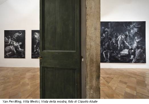 Yan Pei-Ming, Villa Medici, Vista della mostra, foto di Claudio Abate