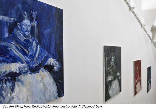 Yan Pei-Ming, Villa Medici, Vista della mostra, foto di Claudio Abate