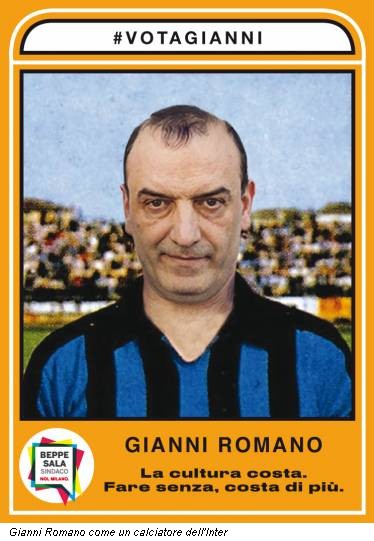 Gianni Romano come un calciatore dell'Inter