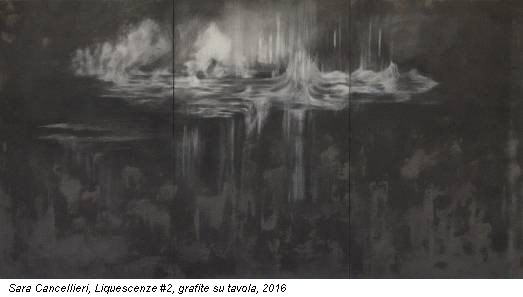 Sara Cancellieri, Liquescenze #2, grafite su tavola, 2016