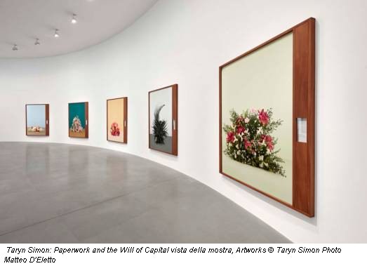 Taryn Simon: Paperwork and the Will of Capital vista della mostra, Artworks © Taryn Simon Photo Matteo D'Eletto
