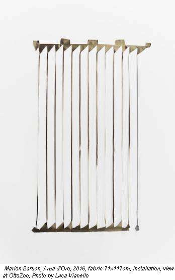 Marion Baruch, Arpa d'Oro, 2016, fabric 71x117cm, Installation, view at OttoZoo, Photo by Luca Vianello