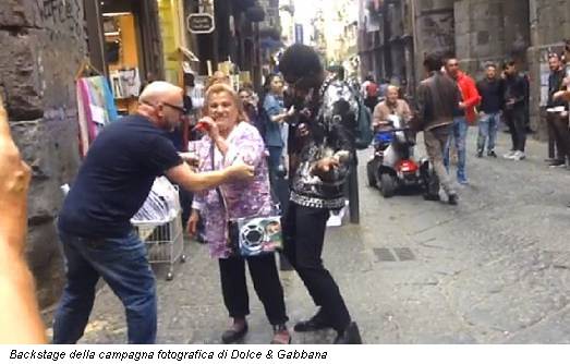 Backstage della campagna fotografica di Dolce & Gabbana