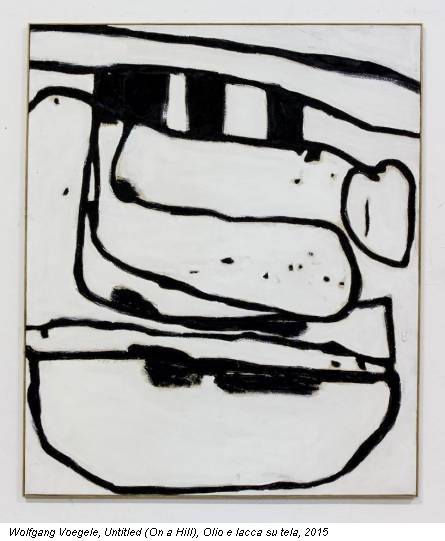 Wolfgang Voegele, Untitled (On a Hill), Olio e lacca su tela, 2015