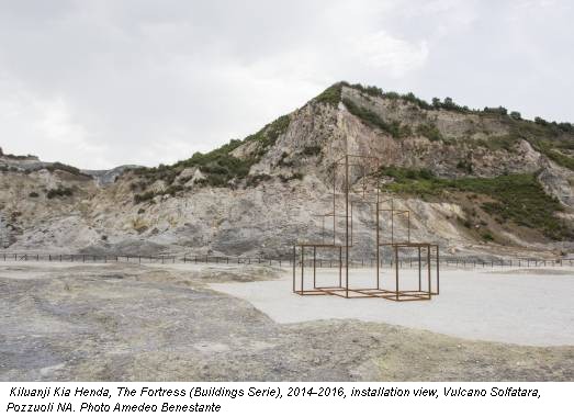 Kiluanji Kia Henda, The Fortress (Buildings Serie), 2014-2016, installation view, Vulcano Solfatara, Pozzuoli NA. Photo Amedeo Benestante