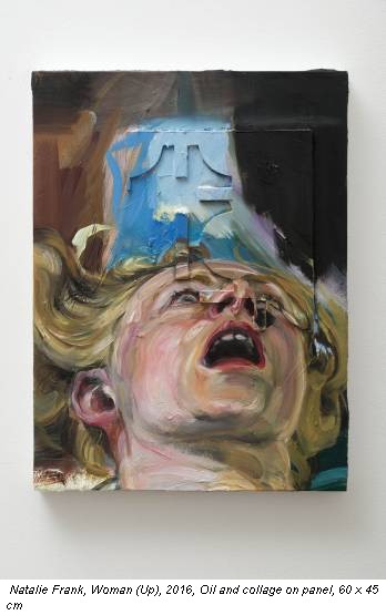 Natalie Frank, Woman (Up), 2016, Oil and collage on panel, 60 x 45 cm