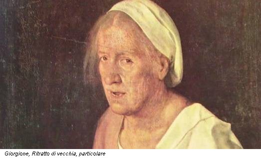 Giorgione, Ritratto di vecchia, particolare