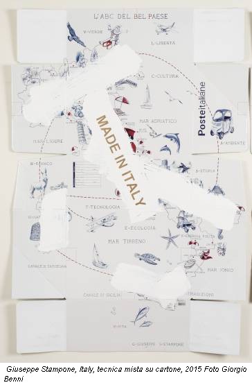 Giuseppe Stampone, Italy, tecnica mista su cartone, 2015 Foto Giorgio Benni