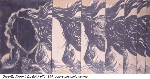 Giosetta Fioroni, Da Botticelli, 1965, colore alluminio su tela