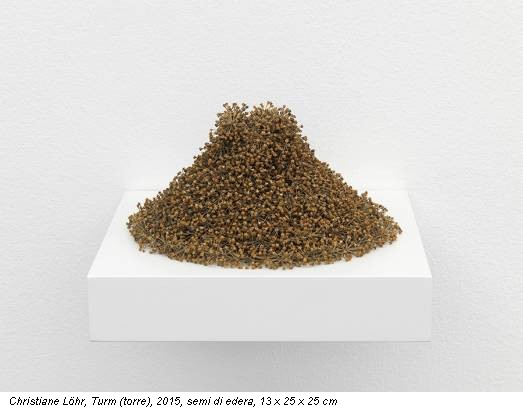 Christiane Löhr, Turm (torre), 2015, semi di edera, 13 x 25 x 25 cm