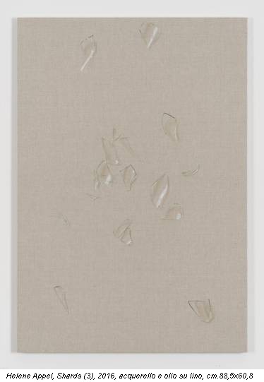 Helene Appel, Shards (3), 2016, acquerello e olio su lino, cm.88,5x60,8