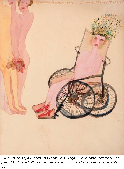 Carol Rama, Appassionata Passionate 1939 Acquerello su carta Watercolour on paper 61 x 56 cm Collezione privata Private collection Photo: Colecció particular, Torí