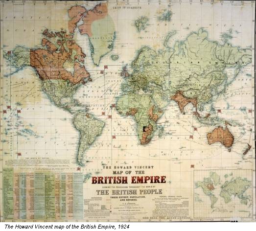 The Howard Vincent map of the British Empire, 1924