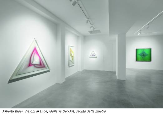 Alberto Biasi, Visioni di Luce, Galleria Dep Art, veduta della mostra